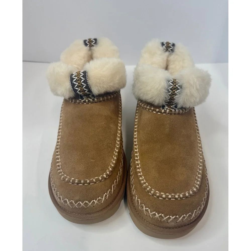 Ugg Women Classic Ultra Mini Alpine Boots Size 9 Chestnut Suede